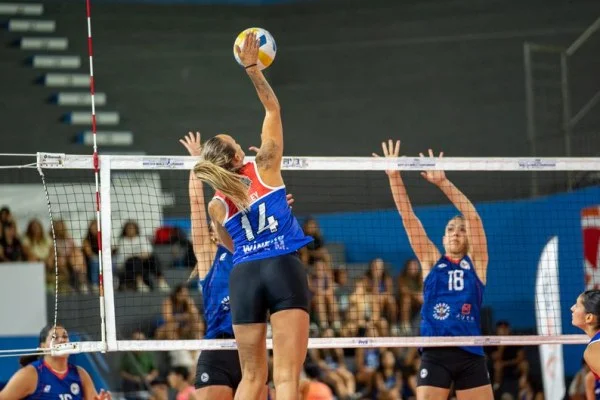 volleyball match action